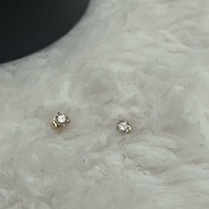 14k Gold Diamond Studs